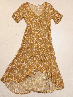Kori | Dresses | Kori America Medium Plunge Front Tunic Dress Lace Trim  Blue Boho Babydoll Style | Poshmark